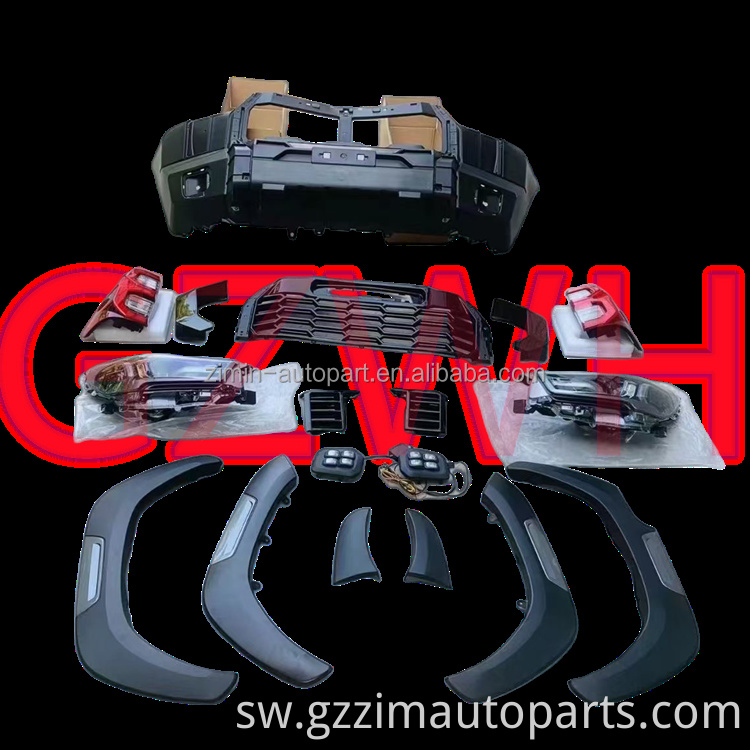 Mbele ya plastiki na nyuma bumper grille kamili seti za mwili kwa Hilux 2021